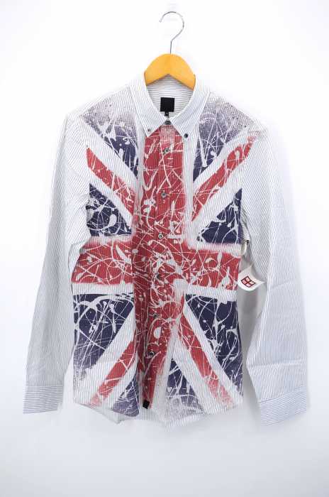 Pretty Green（プリティーグリーン） LS UJプリント ストライプ BDシャツ メンズ トップス