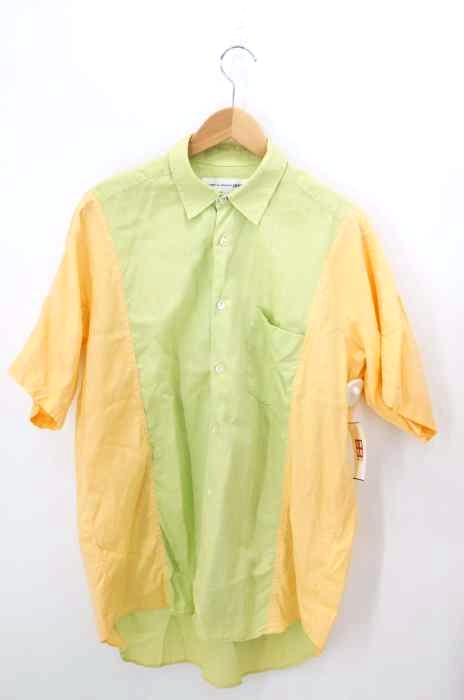 COMME des GARCONS SHIRT(コムデギャルソンシャツ) バイカラー 再構築デザイン半袖シャツ メンズ トップス