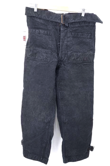 USED古着（ユーズドフルギ） 1940S フレンチアーミー M-35 前期 後染め リネンキャンバスモーターサイクルパンツ メンズ パンツ