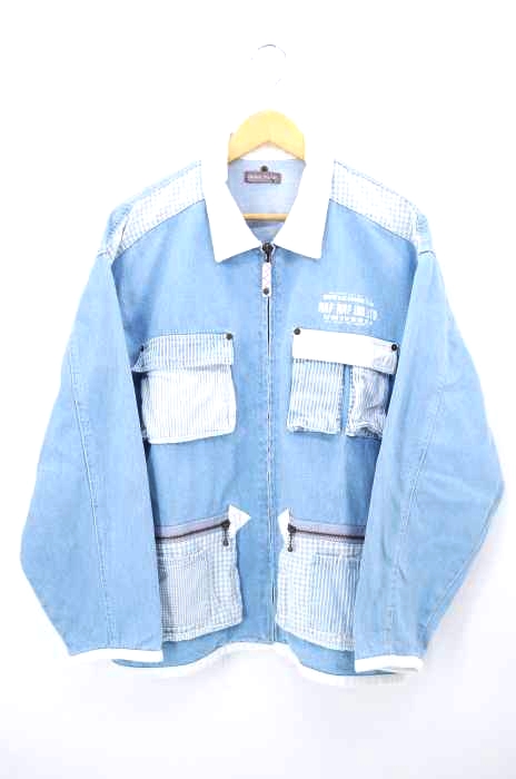 USED古着（ユーズドフルギ） NAF NAF パッチワークデニムカバーオール メンズ アウター