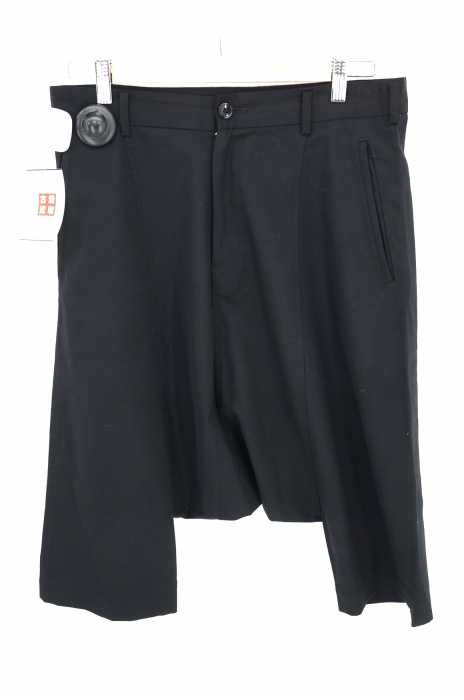 BLACK COMME des GARCONS (ブラックコムデギャルソン) AD2008 ウールギャバショートサルエルパンツ メンズ パンツ