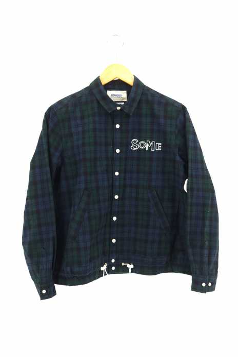 BEAMS BOY （ビームスボーイ） チェック柄 ボタン コーチジャケット レディース アウター