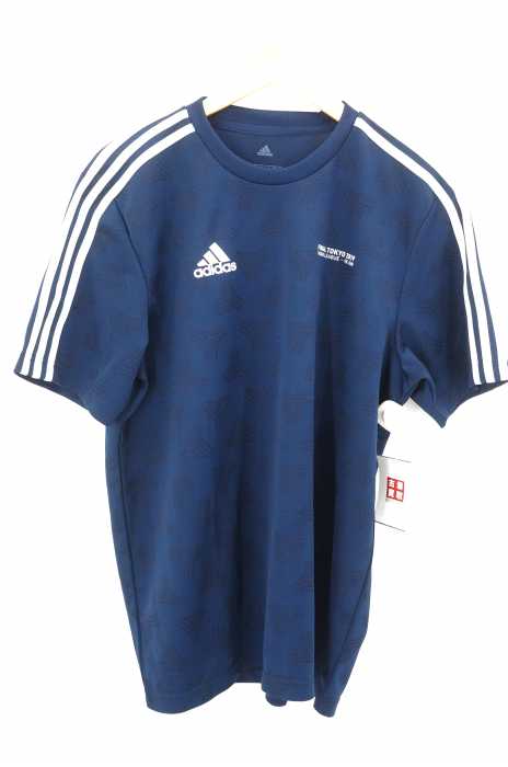 adidas （アディダス） 総柄クルーネックTシャツ メンズ トップス
