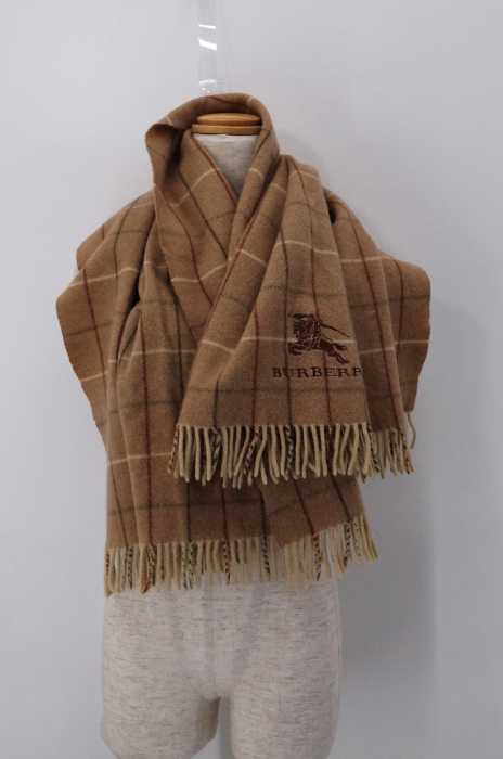 BURBERRY LONDON（バーバリーロンドン） チェック柄フリンジマフラー レディース ファッション雑貨