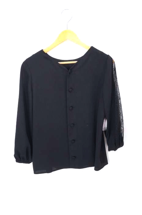 BEAMS Lights(ビームスライツ) 袖レースジョーゼット ブラウス レディース トップス