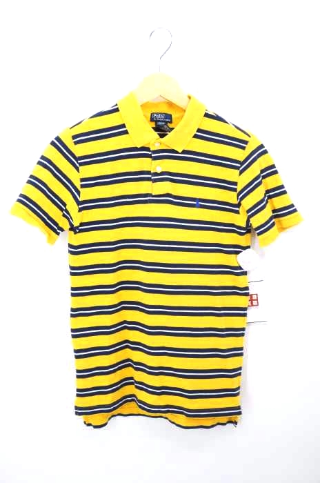 Polo by RALPH LAUREN（ポロバイラルフローレン） ポニー刺繍 ボーダー鹿の子ポロシャツ レディース トップス