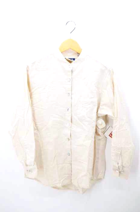 BILLBLASS(ビルブラス) OLD シェルボタン バンドカラーリネンコットンバンドカラーシャツ レディース トップス