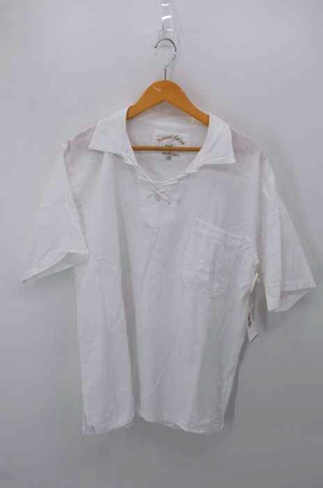 USED古着(ユーズドフルギ) NATURAL COTTON レースアップトップス メンズ トップス