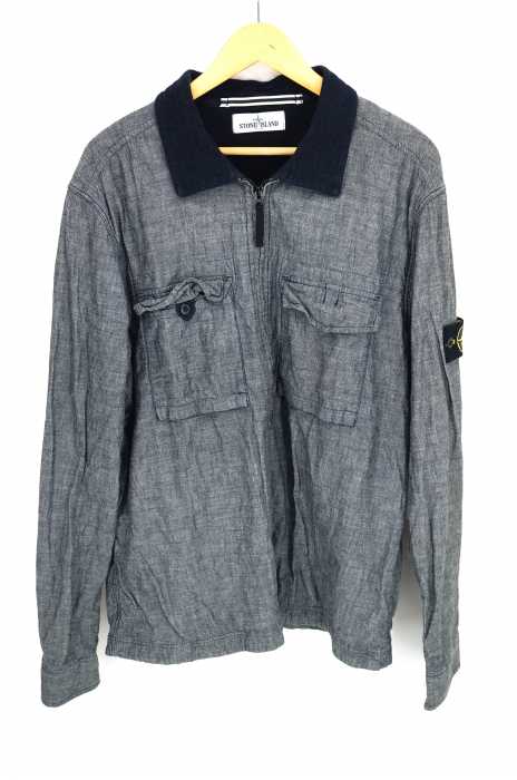 STONE ISLAND （ストーンアイランド） Lightweight Grey Jacket in Chambray Effect メンズ アウター