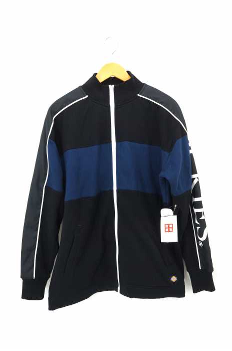 Dickies （ディッキーズ） 裏起毛異素材切替えプリントオーバーサイズ配色ジップアップブルゾン メンズ アウター