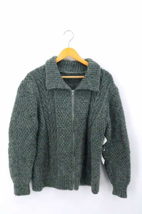 USED古着  （ユーズドフルギ） ジップアップ アランニット メンズ トップス