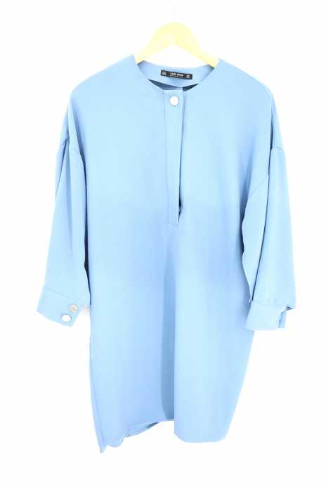 ZARA BASIC (ザラベーシック) プルオーバーハーフボタンワンピース レディース ワンピース