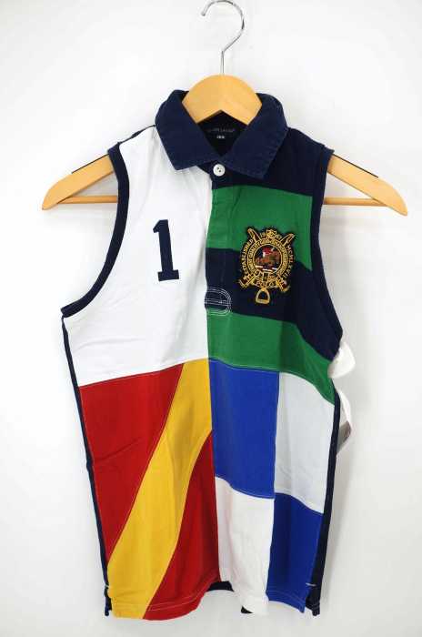 RALPH LAUREN (ラルフローレン) マルチカラーノースリーブポロシャツ レディース トップス