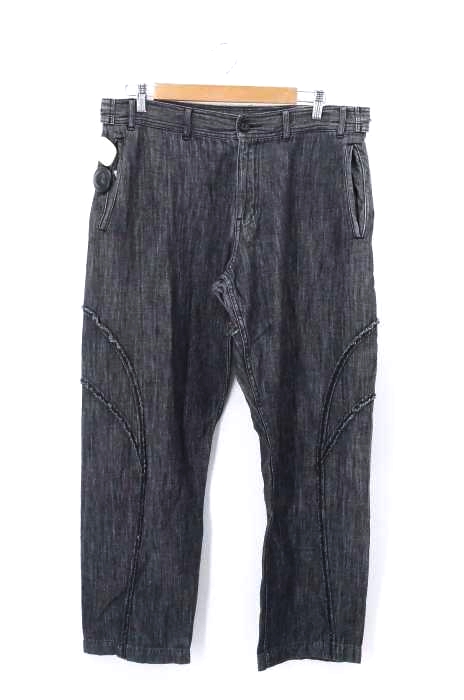 COMME des GARCONS HOMME PLUS EVER GREEN(コムデギャルソンオムプラスエバーグリーン) AD2008 ステッチデザインジップフライデニム メンズ パンツ