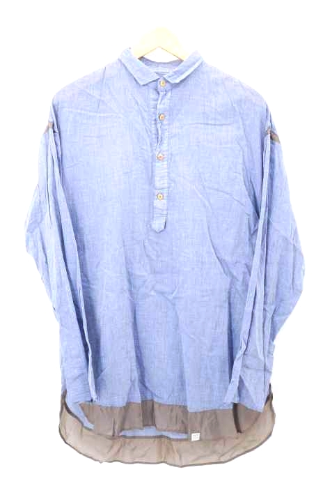 kolor BEACON(カラー ビーコン) 17SS コットン×キュプラスイッチプルオーバーミニカラーシャツ メンズ トップス