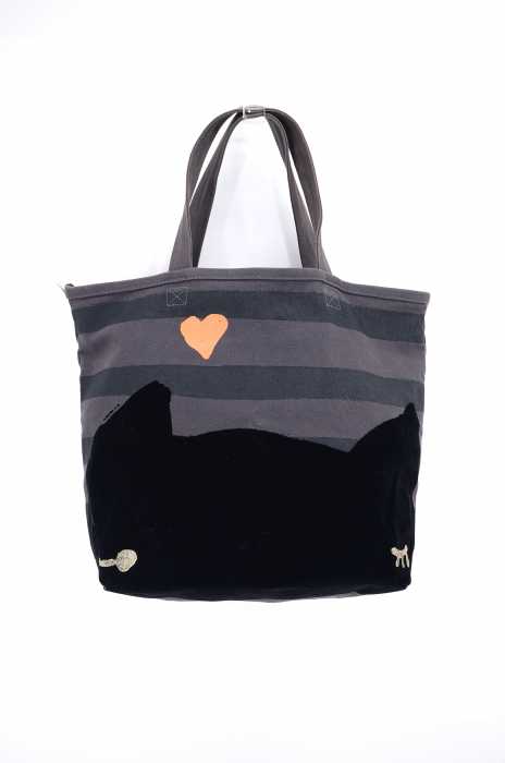 Cat's TSUMORI CHISATO （キャッツツクモリチサト） ベロア切替キャンバス レディース バッグ
