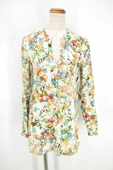 ZARA WOMAN (ザラ ウーマン) 花柄スキッパーシャツ レディース トップス