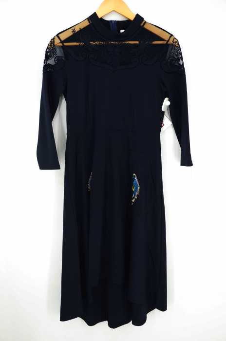 Ai ez fashion （） 刺繍入りレース切替ワンピース レディース ワンピース