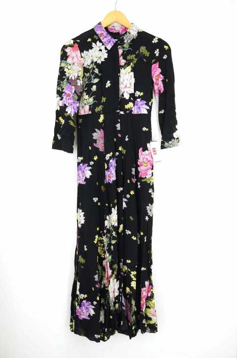 ZARA WOMAN (ザラ ウーマン) 花柄シフォンスッキパーシャツワンピース レディース ワンピース