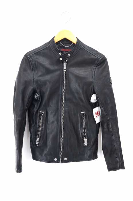 DIESEL（ディーゼル） timeless ラムレザーシングルライダースジャケット メンズ アウター