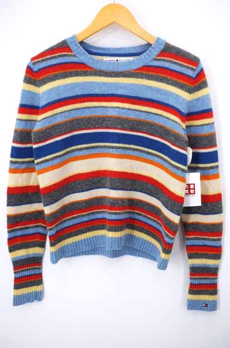 TOMMY HILFIGER JEANS（トミーヒルフィガージーンズ） マルチカラーボーダーウールニット レディース トップス