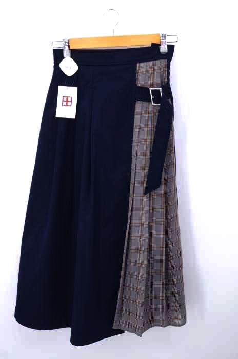 The Way of Chic Ray BEAMS(レイビームス) 20AW キリカエ チェック ラップスカート レディース スカート