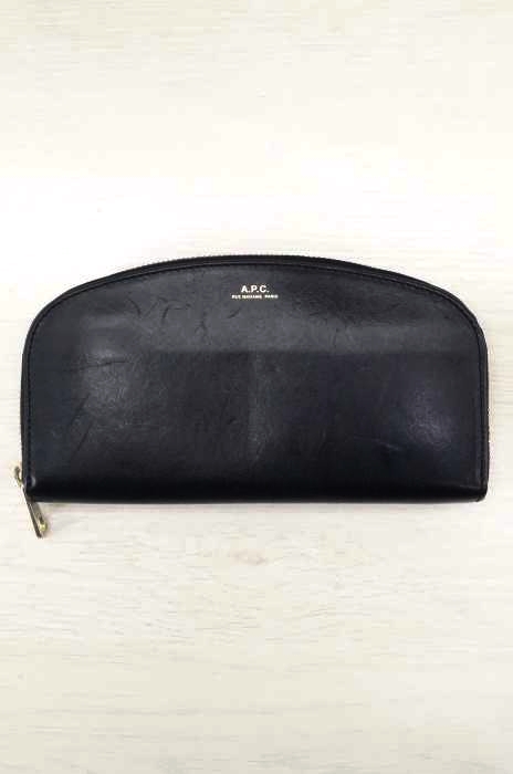 APC(アーペーセー) ハーフムーンレザージップウォレット メンズ 財布・ケース