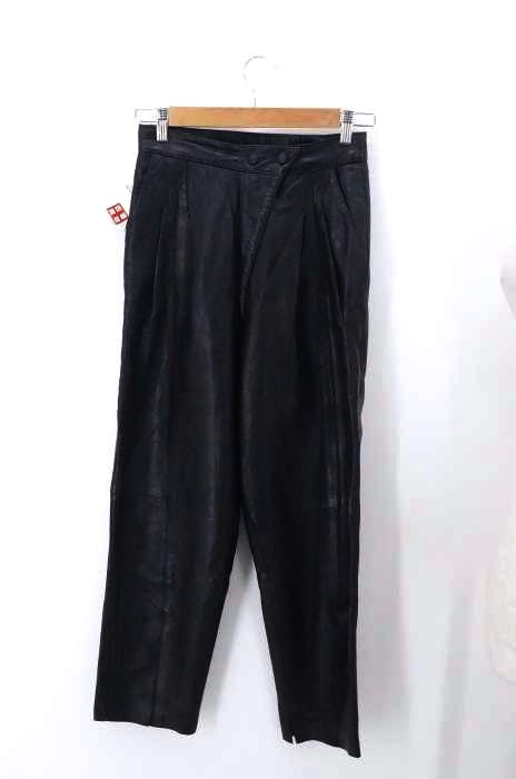 USED古着（ユーズドフルギ） OLD 2タックリアルレザーパンツ レディース パンツ