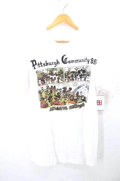 USED古着(ユーズドフルギ) 90S pittsburgh community プリントtシャツ メンズ トップス