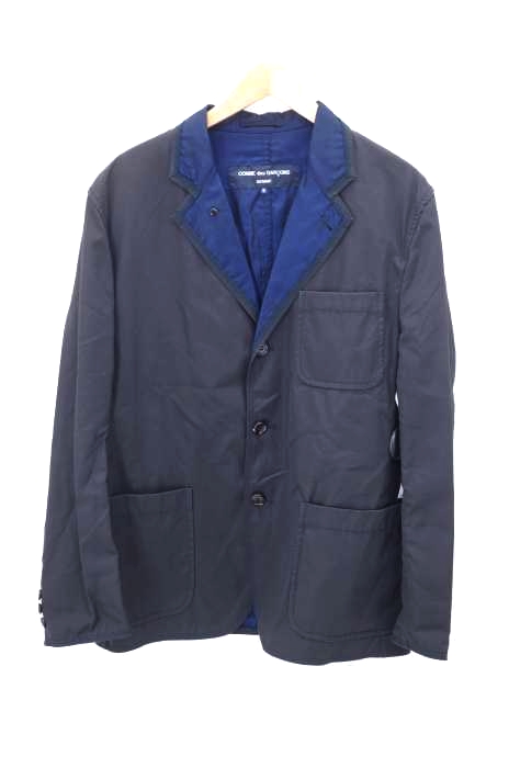 COMME des GARCONS HOMME（コムデギャルソンオム） AD2003 コットンギャバジン リバーシブル ヨーク切替 シングルテーラードジャケット メンズ アウター