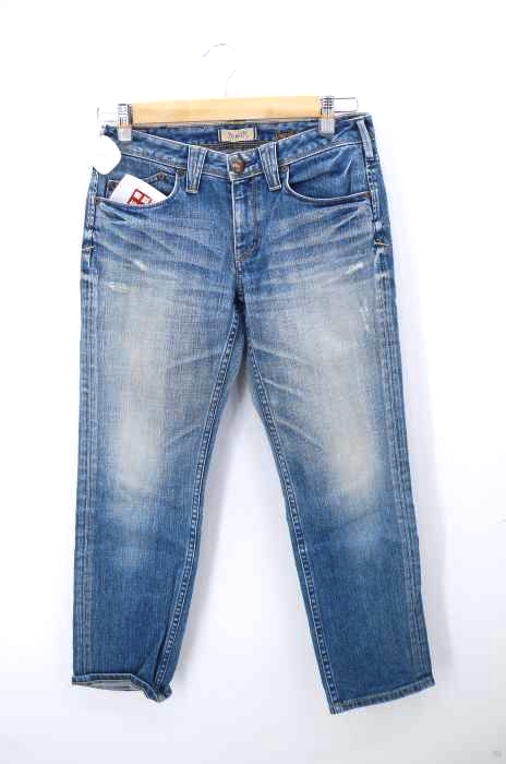 YANUK（ヤヌーク） ダメージ加工ジップフライデニム レディース パンツ
