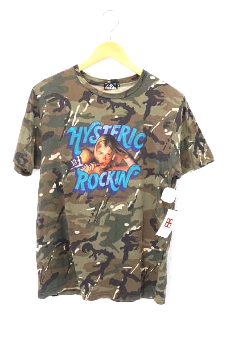 HYSTERIC GLAMOUR（ヒステリックグラマー） HYS ROCKIN カモ柄フォトプリントTシャツ メンズ トップス