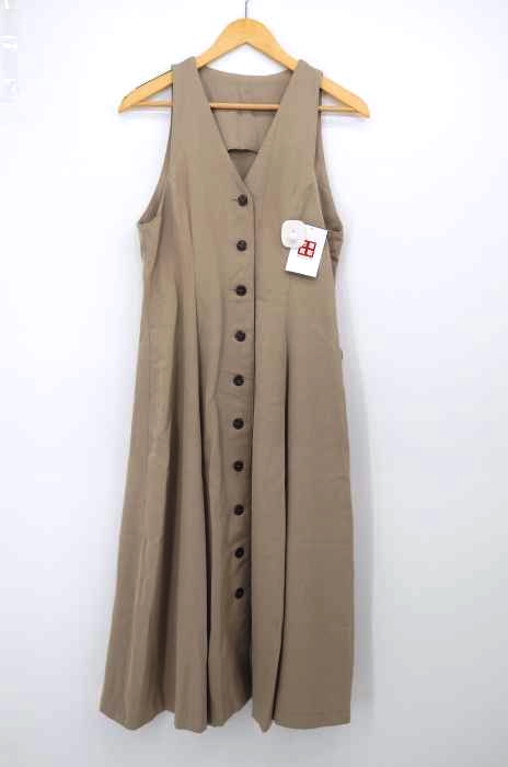 USED古着（ユーズドフルギ） コットンボタンノースリーブ レディース ワンピース