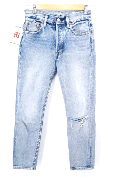 Levi‘s（リーバイス） 501S WHITE OAK CONE DENIM ウォッシュ加工 ボタンフライデニム レディース パンツ