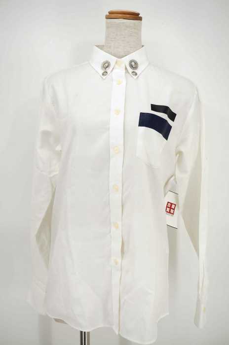 TOGA odds and ends (トーガオッズアンドエンズ) Pocket rubber shirt メタルデザインシャツ レディース トップス