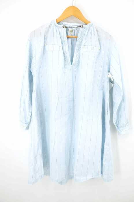 BEAMS BOY （ビームスボーイ） ストライプスモックシャツワンピース レディース ワンピース
