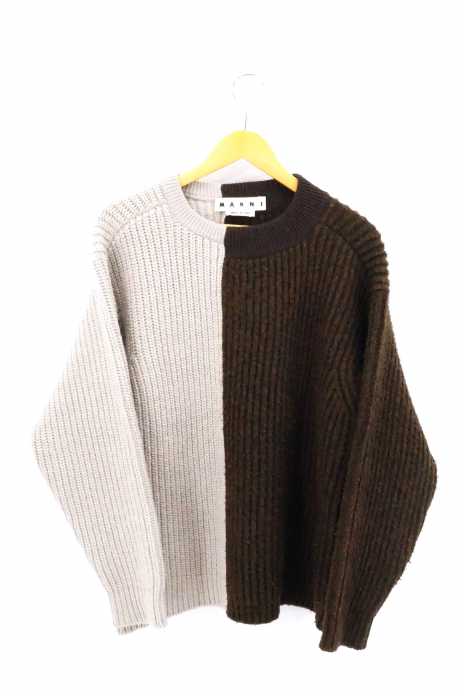 MARNI（マルニ） アシメントリーカラーディティールリブセータ メンズ トップス