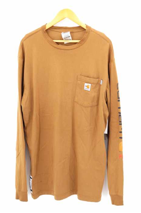 Carhartt FR(カーハート フレームレジスタント) 袖プリントロングスリーブTシャツ メンズ トップス