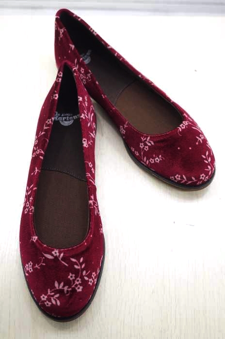 Dr.Martens（ドクターマーチン） MARIE VELVET BLOSSO CHERRY RED レディース シューズ