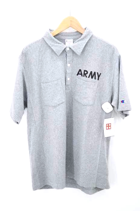 Champion(チャンピオン) リバースウィーブ 霜降り ARMY ポロシャツ メンズ トップス