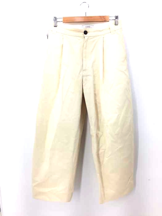 STUDIO NICHOLSON（スタジオニコルソン） PEACHED COTTON TWILL VOLUME PLEAT PANTS メンズ パンツ
