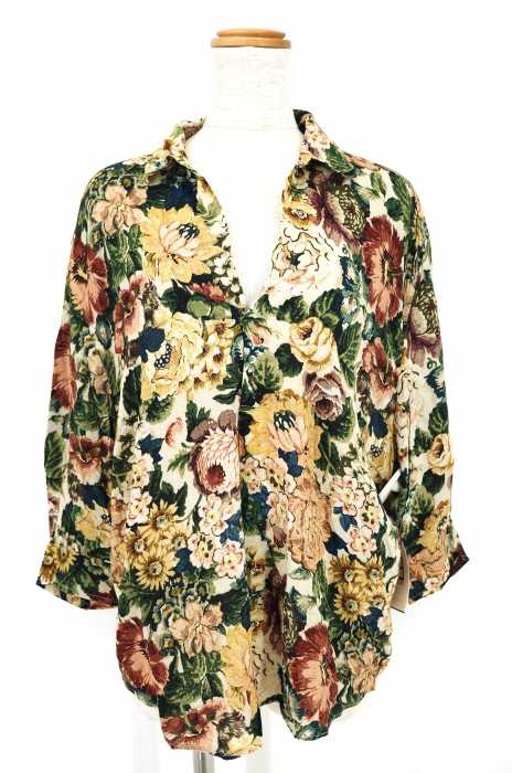 ZARA WOMAN (ザラ ウーマン) 花柄スキッパー レディース トップス