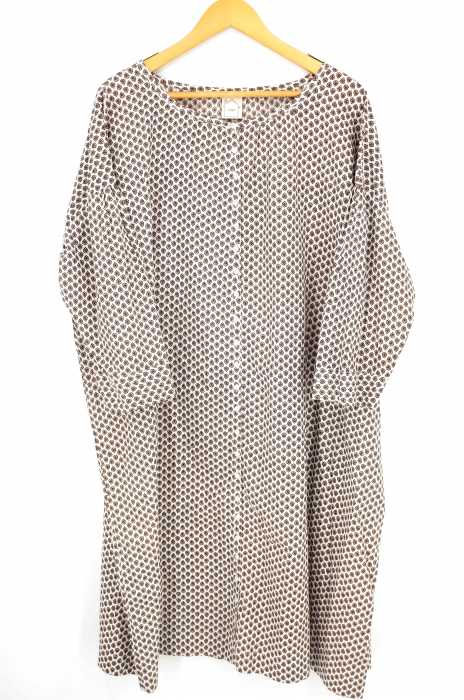 fillil（フィリル） 花柄ノーカラービッグシルエットシャツワンピース レディース ワンピース