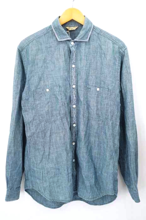 Varde77（バルデセブンティセブン） 70S HIPPIE CHAMBRAY SHIRTS ステッチデザインシャンブレーボタンシャツ メンズ トップス