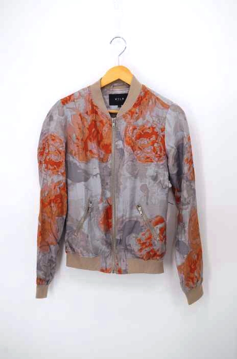 VILA CLOTHES（） マーブル総柄ジップアップブルゾン レディース アウター