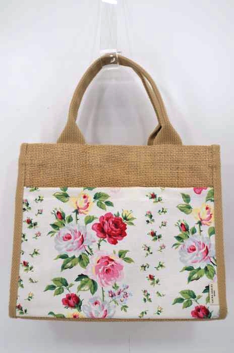 LAURA ASHLEY（ローラアシュレイ） 花柄切替 ハンドバッグ レディース バッグ