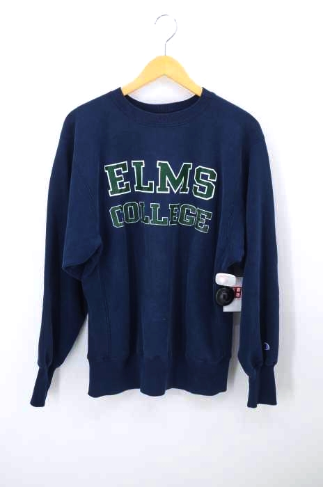 Champion（チャンピオン） 90S USA製 刺繍タグ REVERSE WEAVE ELMS COLLEGE カレッジラバー2段プリントスウェット メンズ トップス