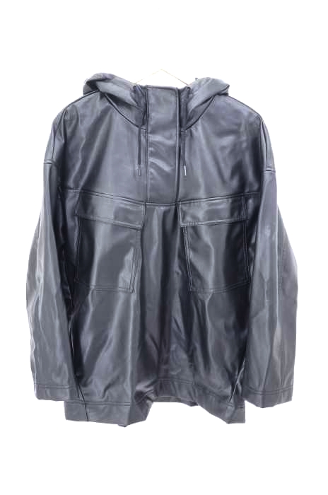 H&M(エイチアンドエム) フェイクレザープルオーバーパーカー レディース トップス