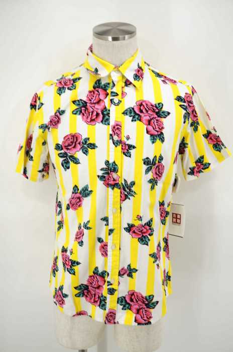 JOYRICH （ジョイリッチ） ストライプバラ柄ボタンシャツ メンズ トップス
