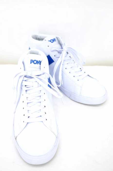 PONY（ポニー） Topstar Hi-Top White/Royal Blue Shoes メンズ シューズ